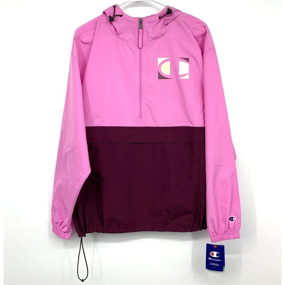 Champion Jacket Pink Stadium Packable Wind Water Resistant NWT - Picture 6 of 16